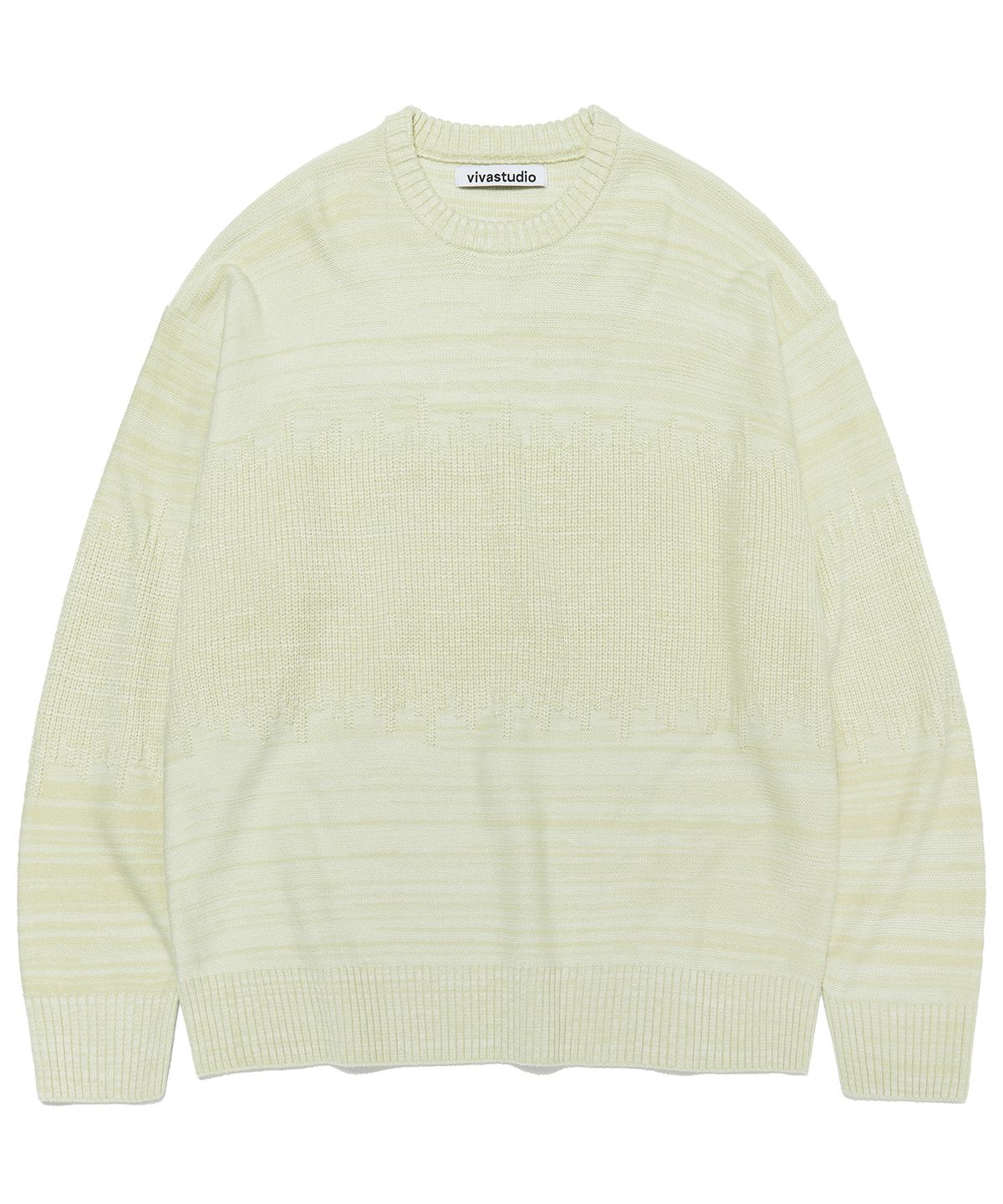 비바스튜디오(VIVASTUDIO) DISTORTION ROUND KNIT [LIGHT GREEN]