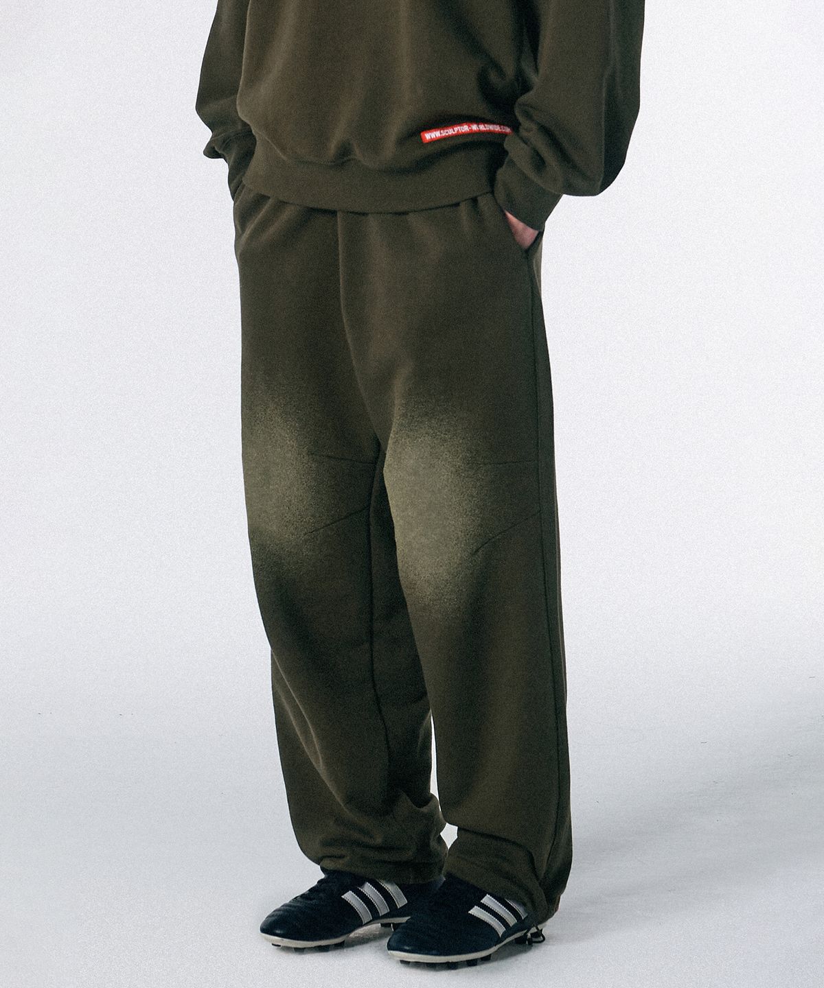 스컬프터(SCULPTOR) Species Brushed Sweat Pants Khaki Brown