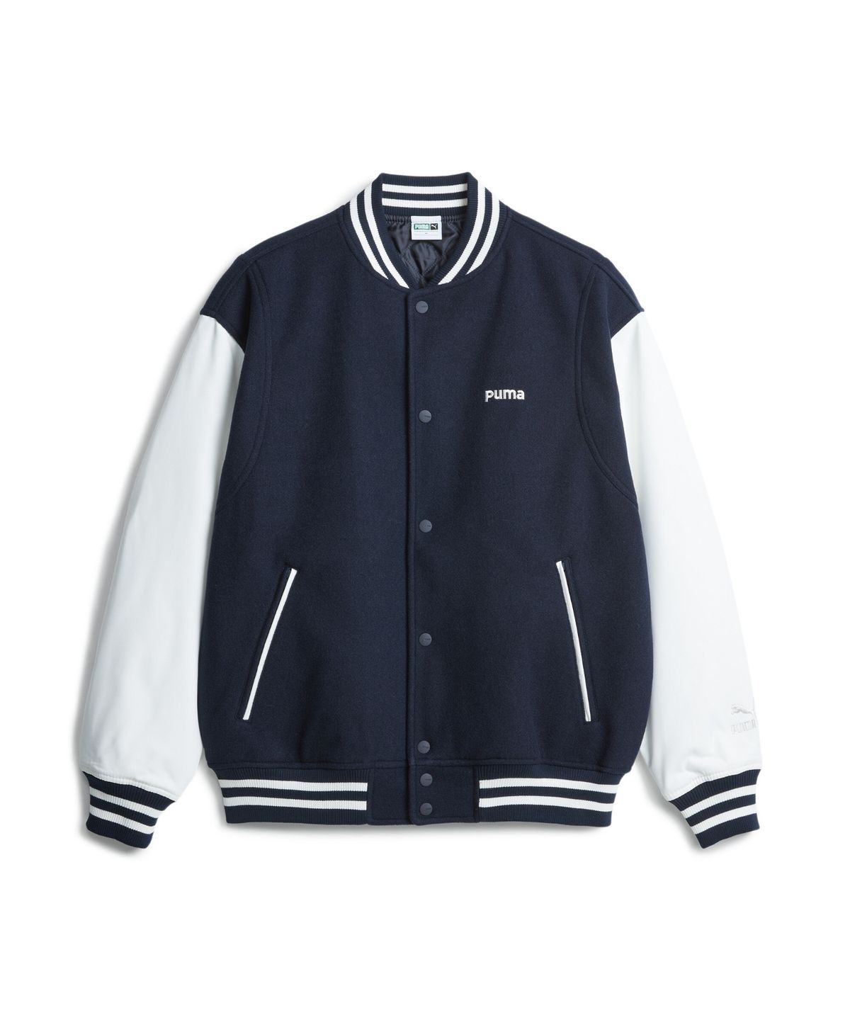 푸마(PUMA) 푸마 팀 바시티 자켓 - 네이비:아이보리 / 933622-02 - 사이즈 & 후기 | 무신사