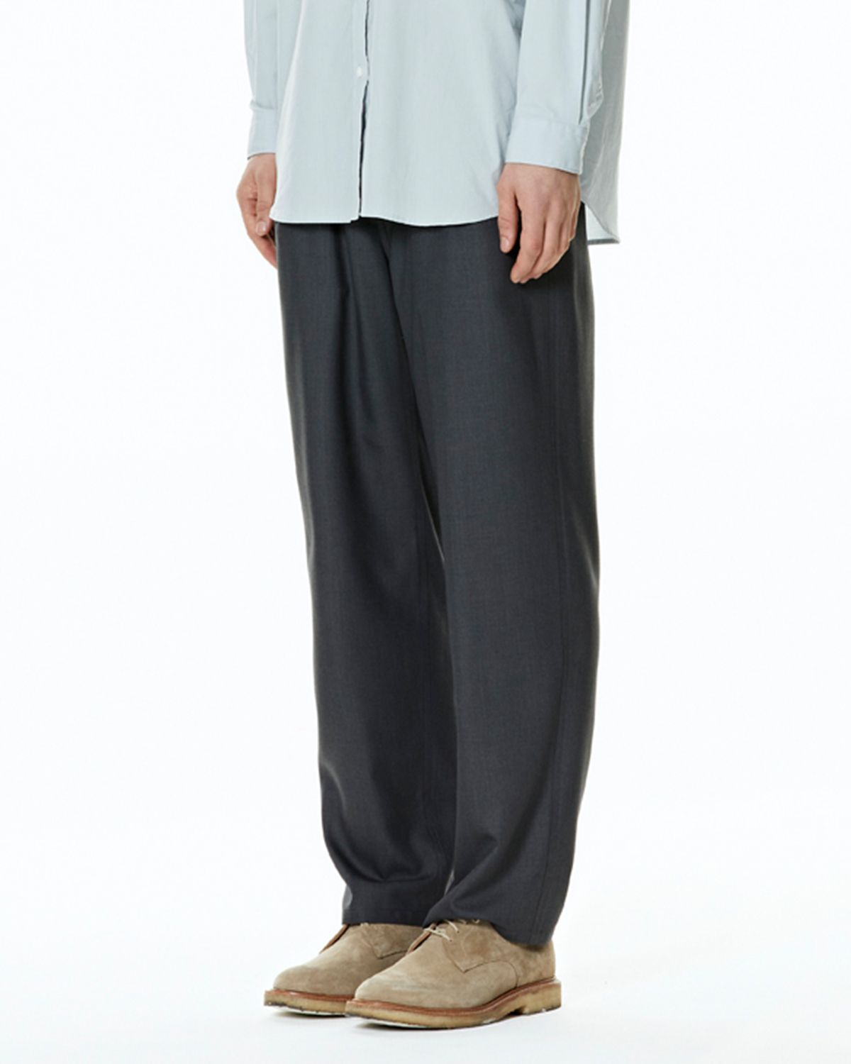 MUSINSA | NODE ARCHIVE Regular Tapered Slacks (Gray)