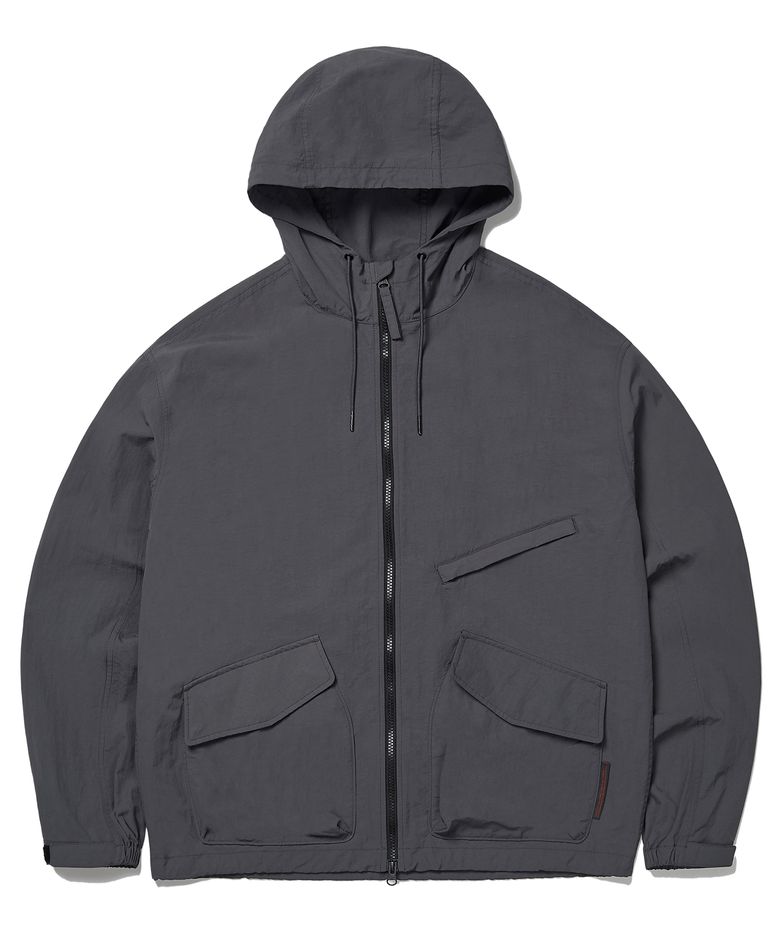 Hard shell Windbreaker Jacket Charcoal