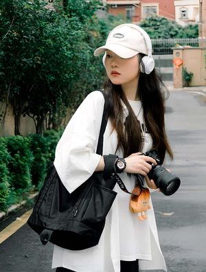 영투어 쇼퍼 토트백 - 블랙