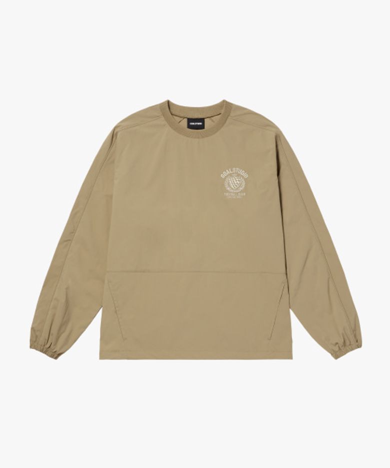 FC STRETCH NYLON WIND PULLOVER-BEIGE