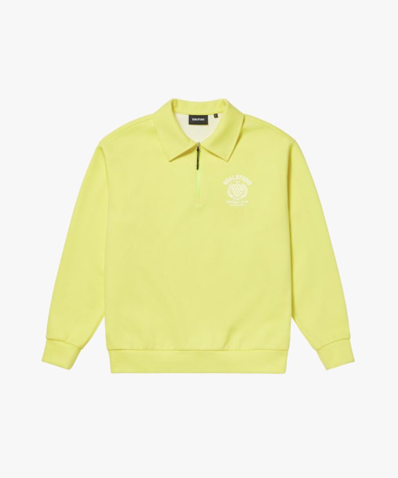 FC JERSEY COLLAR HALF ZIP-UP-LIME