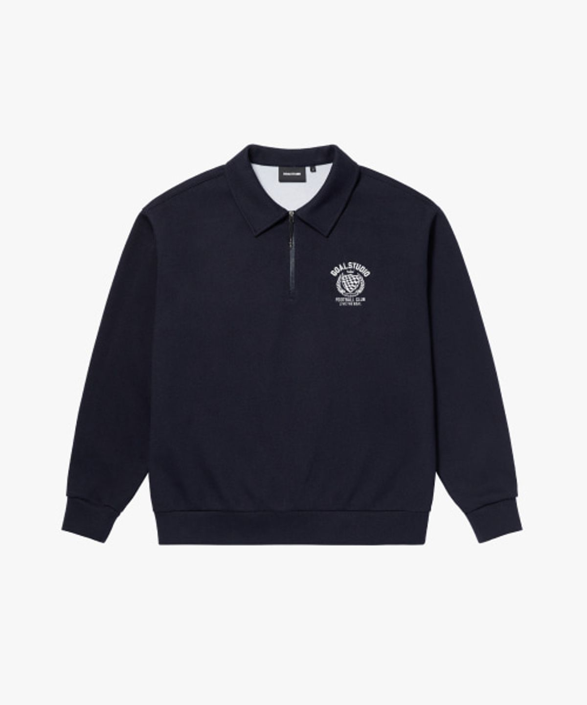 골스튜디오(GOALSTUDIO) FC JERSEY COLLAR HALF ZIP-UP-DARK NAVY