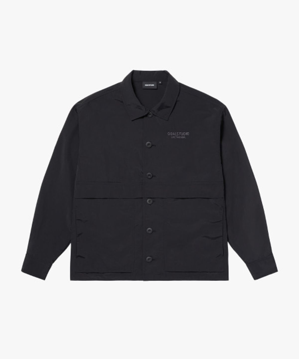 골스튜디오(GOALSTUDIO) TASLAN LONG SLEEVE SHIRTS-BLACK