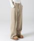Herringbone wide pants BEIGE