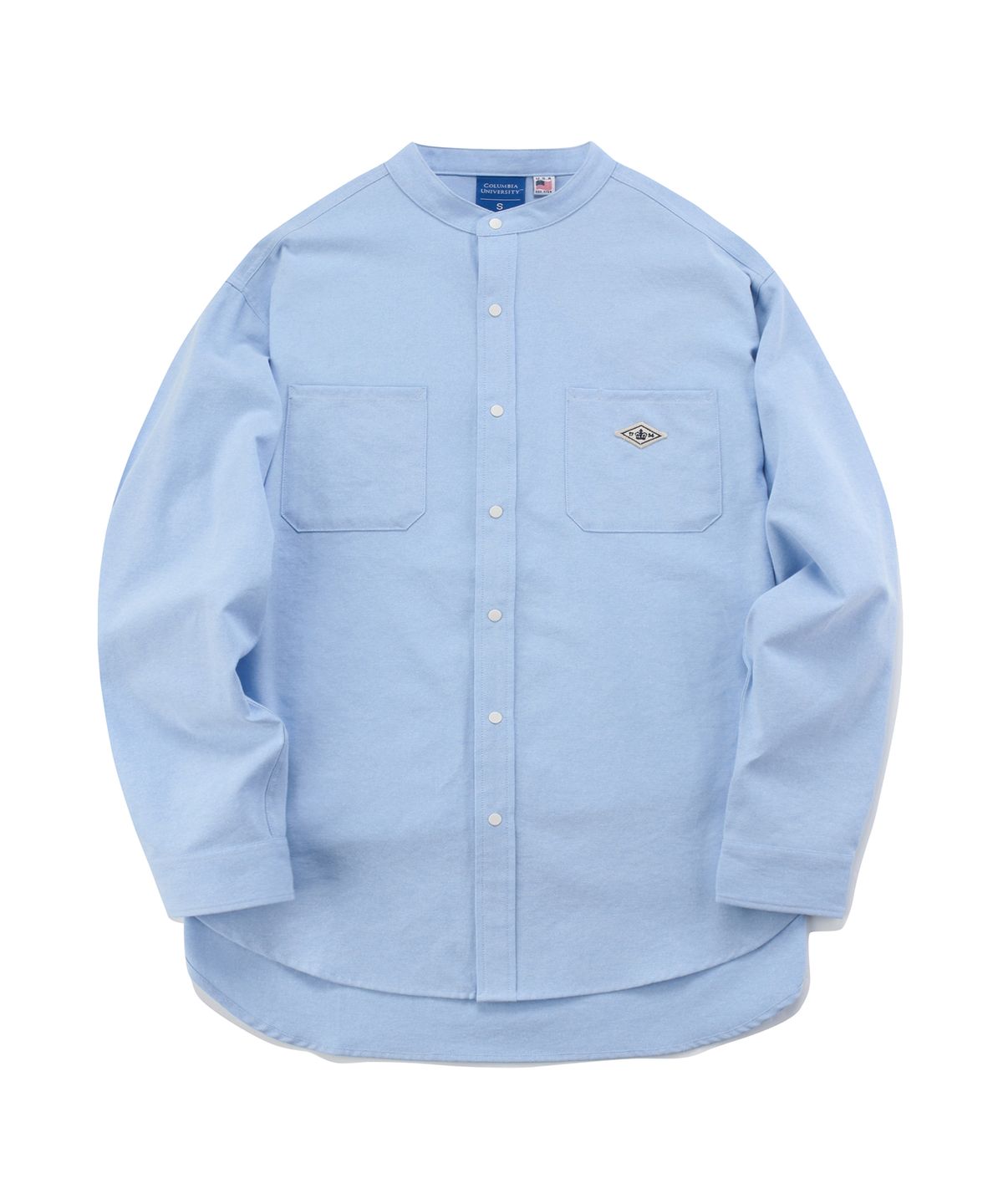 컬럼비아 유니버시티(COLUMBIA UNIVERSITY) 1754 CROWN OVERFIT OXFORD HENLY NECK SHIRTS 블루