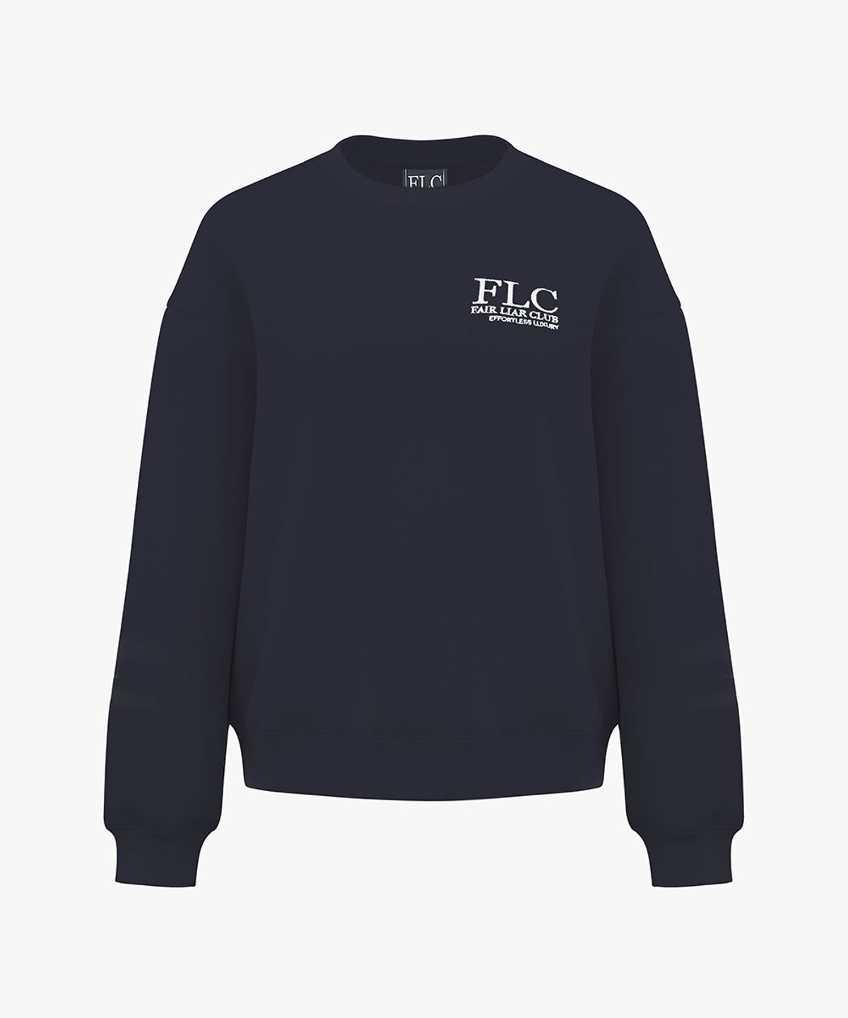 페어라이어 클럽(FAIRLIAR CLUB) Effortlux Crewneck Sweatshirt_NAVY