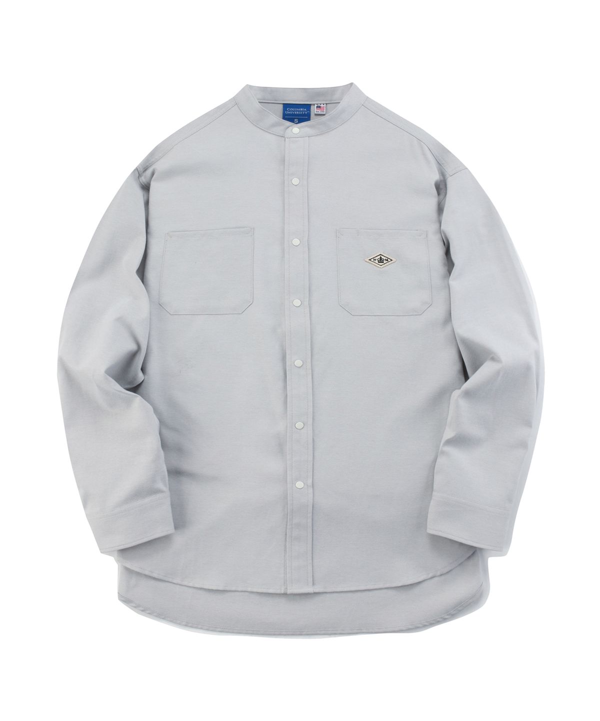 컬럼비아 유니버시티(COLUMBIA UNIVERSITY) 1754 CROWN OVERFIT OXFORD HENLY NECK SHIRTS 그레이