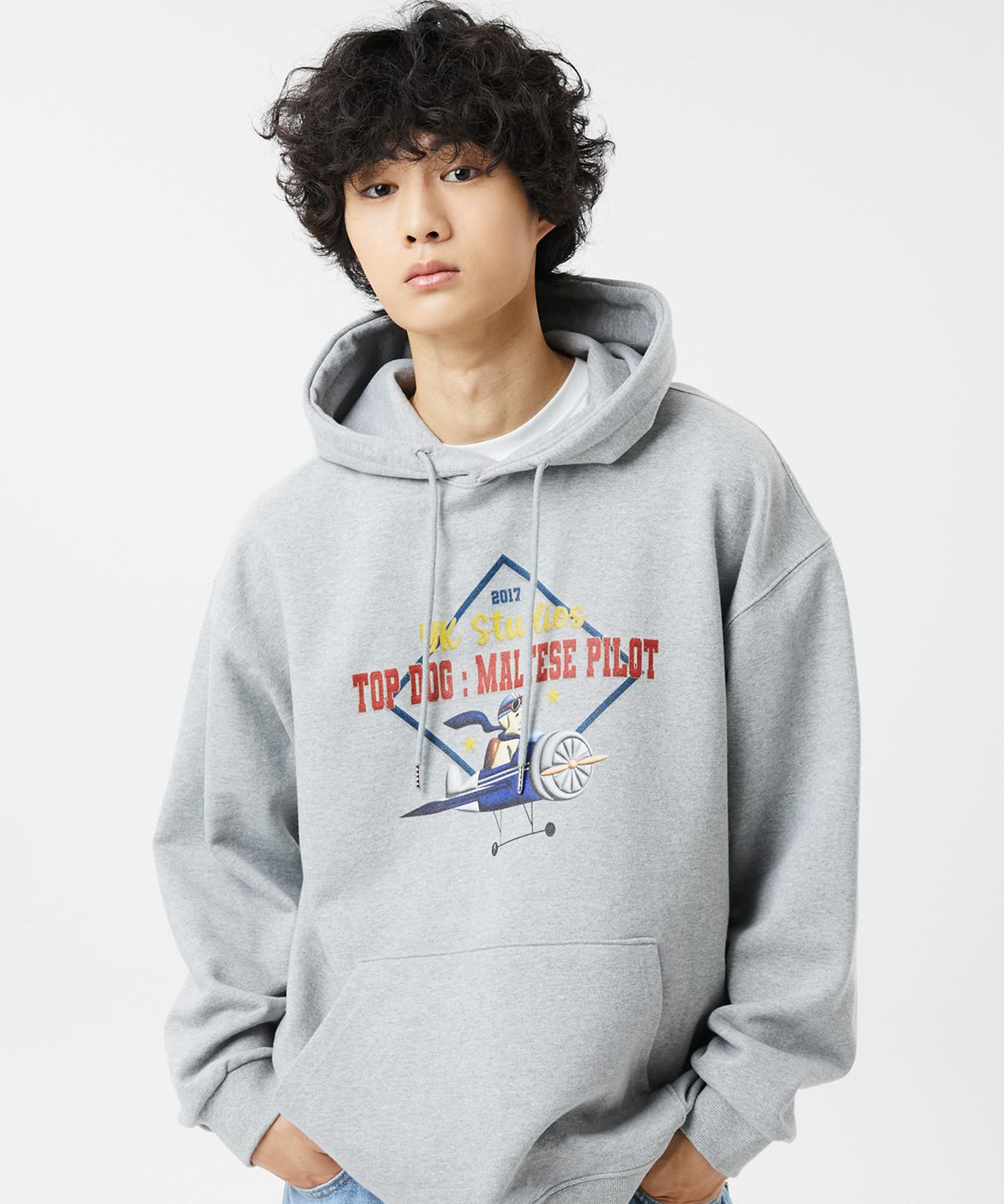 ★Wai Kei★ Maltese Pilot Hoodie Gray YK23SSTS06 MUSINSA | WAI KEI Maltese Pilot Hoodie Gray