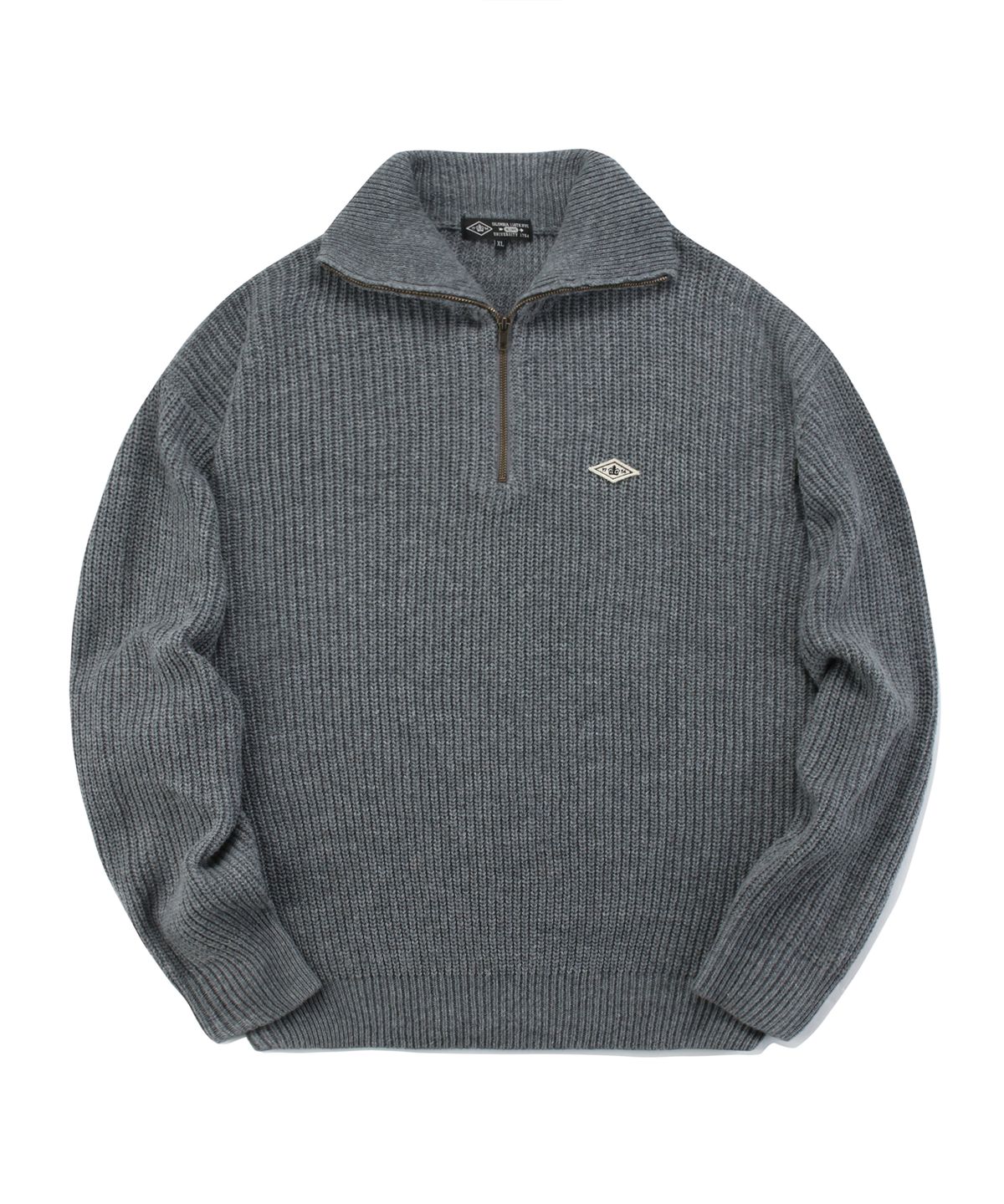 컬럼비아 유니버시티(COLUMBIA UNIVERSITY) 1754 CROWN OVERFIT HALF ZIP-UP SWEATER 차콜