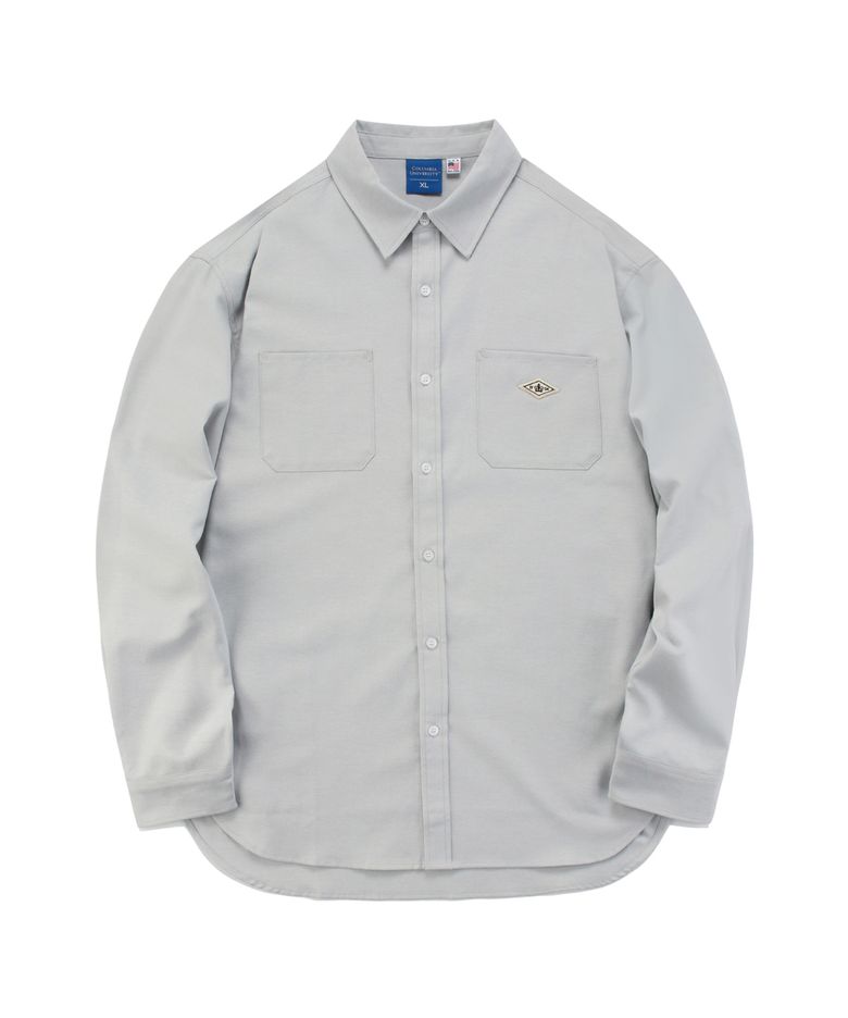 1754 CROWN OVERFIT OXFORD REGULAR COLLAR SHIRTS 그레이