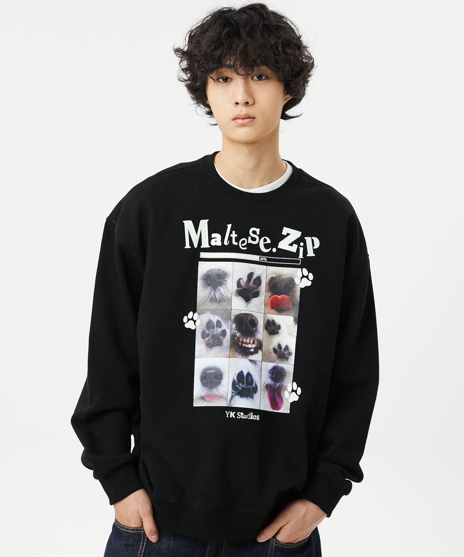 さらに100円引き◆WAI KEI◆Maltese closeup ZIP sweatshirts MUSINSA | WAI KEI Maltese Close-Up ZIP Sweatshirt Black