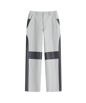 레이서 레더 팬츠 (그레이)