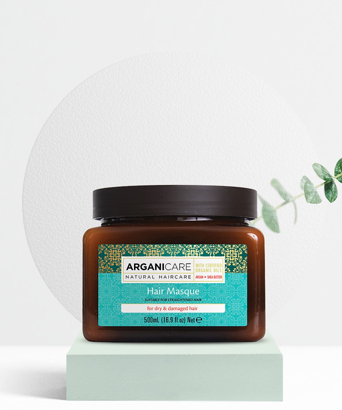 아르가니케어(ARGANICARE) 아르간 오일&시어버터 건조손상모발용 헤어 마스크팩 트리트먼트 500ml