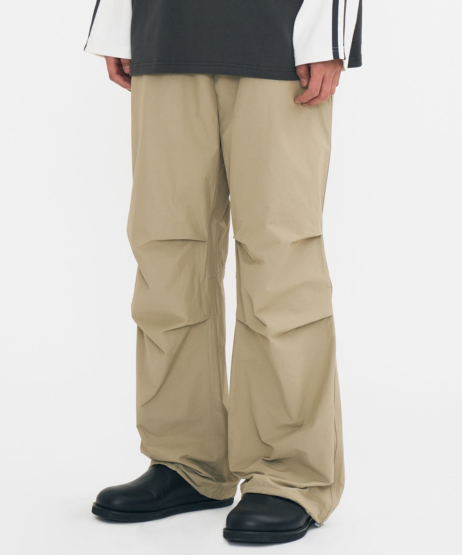 【PARTIMENTO】★ DOUBLE WAIST PARACHUTE PANTS ★ 6 COLOR Baggy Cargo Parachute Pants