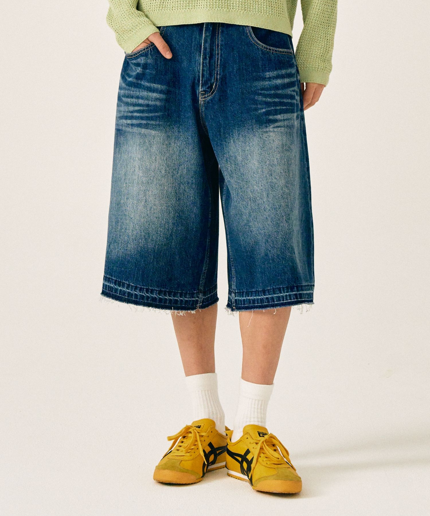 ★2023SS新作★SATUR★Gabon Denim Bermuda Pants MUSINSA公式 | SATUR Gabon Denim Bermuda Pants Indigo Blue