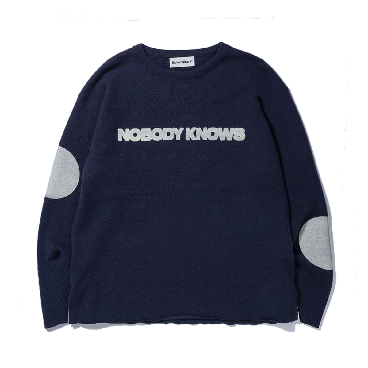 엑스트라오디너리(EXTRAORDINARY) NOBODY KNOWS CREWNECK  NAVY