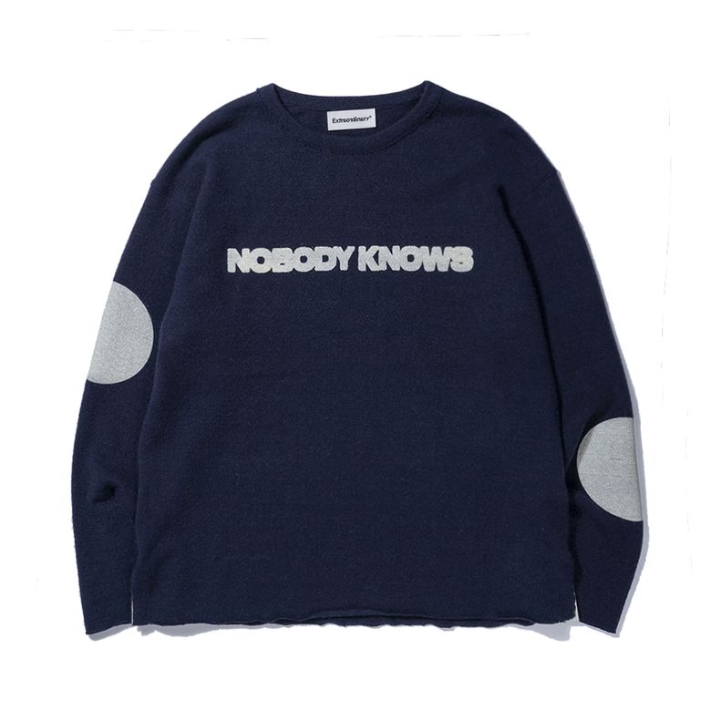 NOBODY KNOWS CREWNECK  NAVY