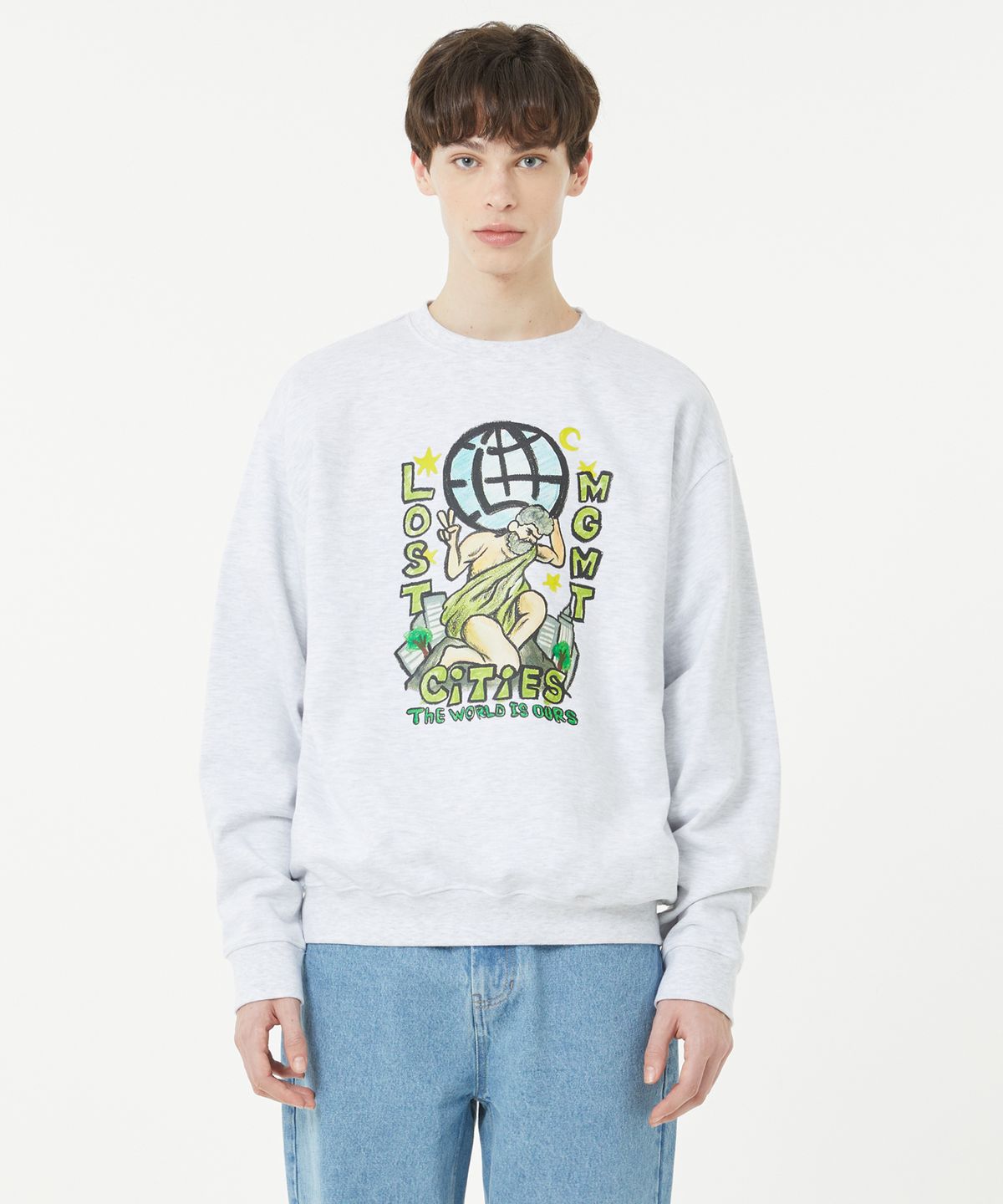 엘엠씨(LMC) CRAYON ATLAS SWEATSHIRT light heather gray