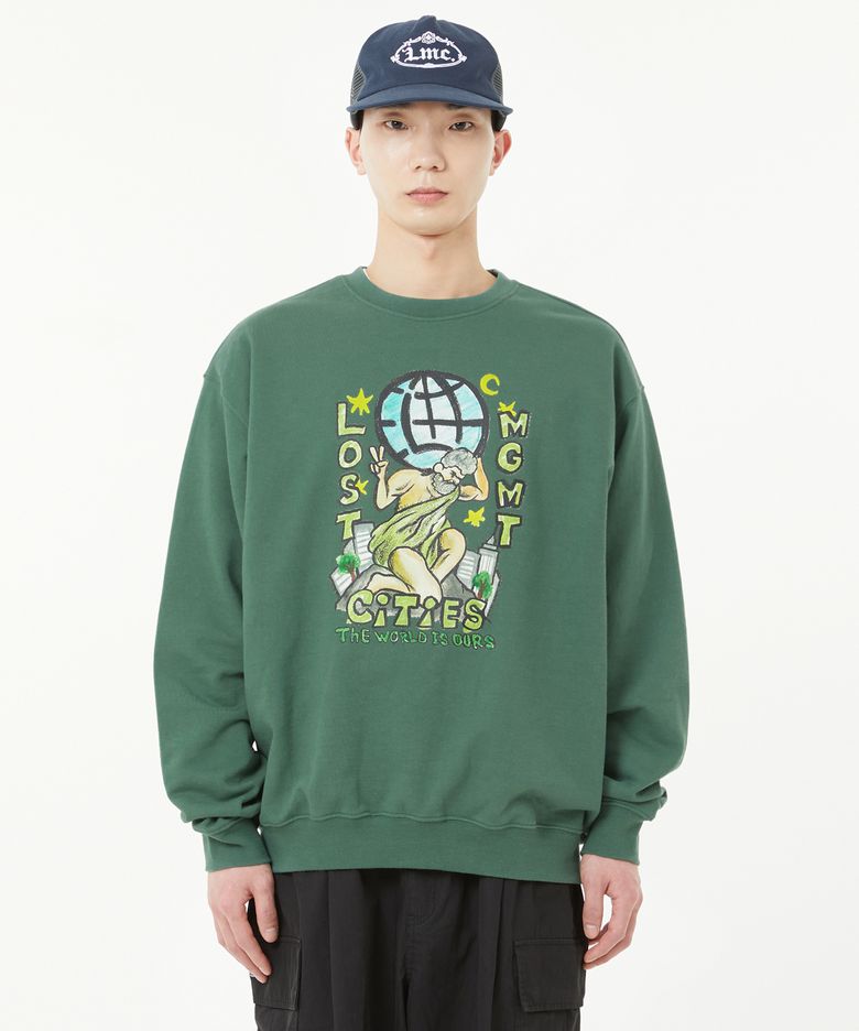 CRAYON ATLAS SWEATSHIRT dark green
