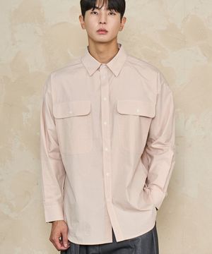 빅포켓 오버핏  셔츠 (BABY PINK)
