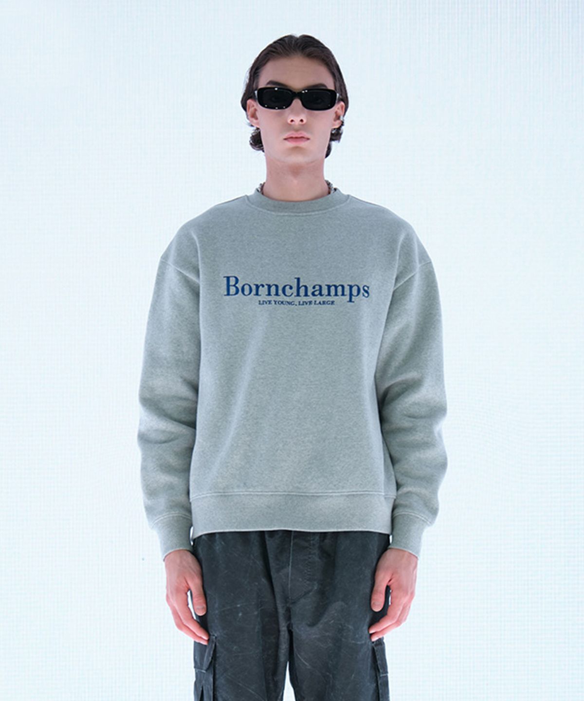 본챔스(BORN CHAMPS) BC GRAY CITY SWEAT SHIRTS B23SP11GY