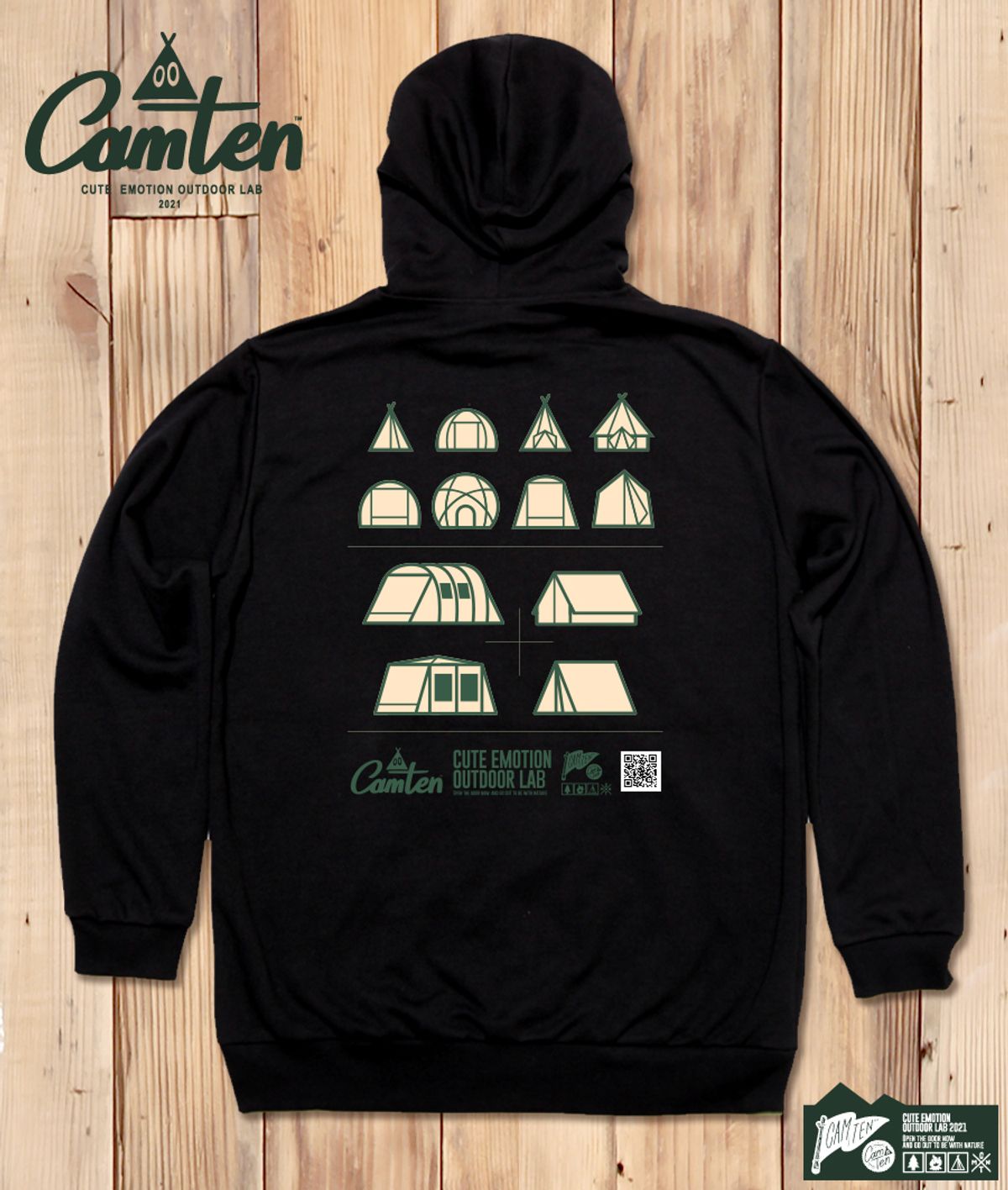 돌돌(DOLDOL) Camten-hoody-42 감성 캠핑 브랜드 캠텐 캐릭터 그래픽 후드티