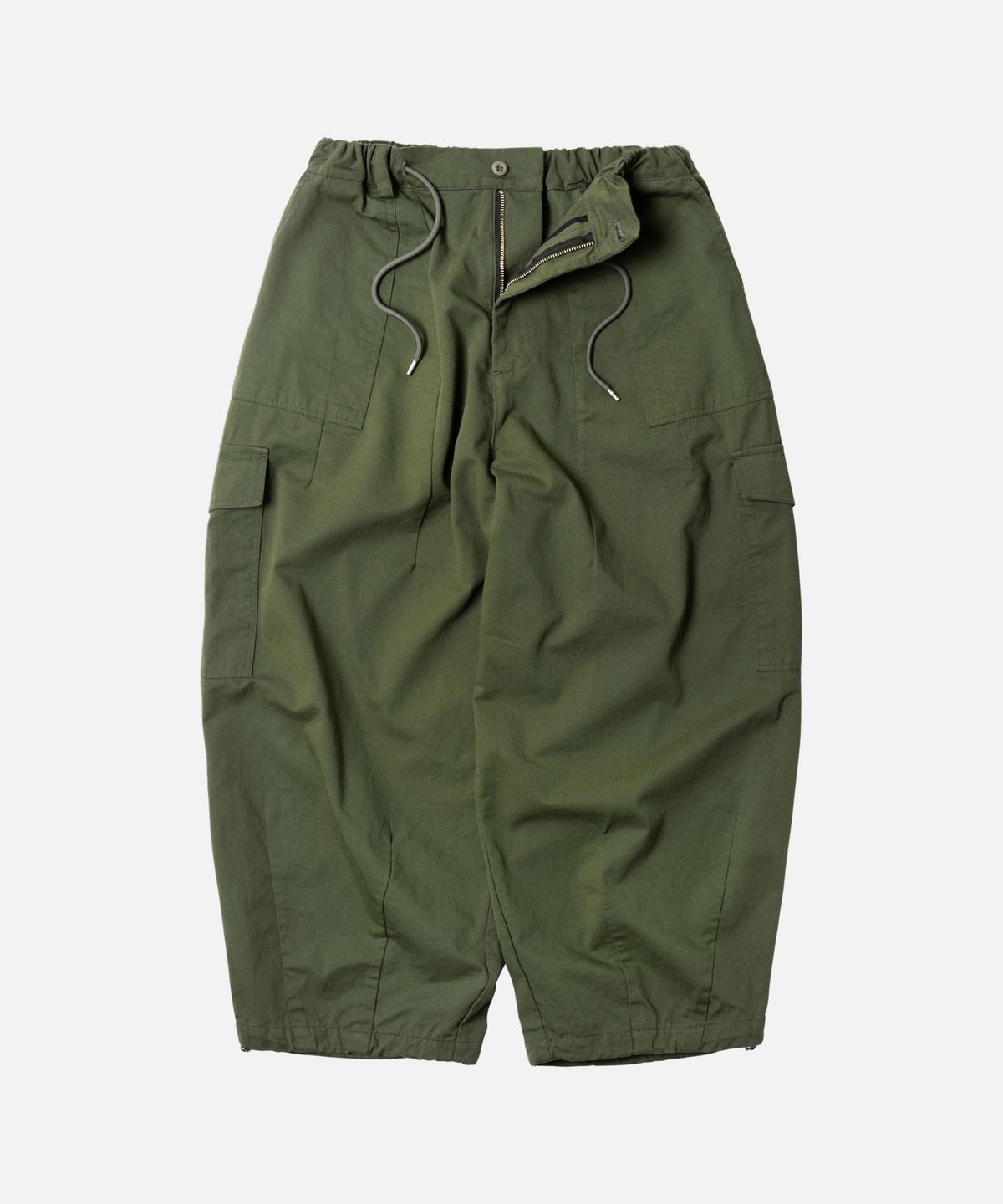 프리즘웍스(FRIZMWORKS) TWILL CARGO BALLOON PANTS _ OLIVE