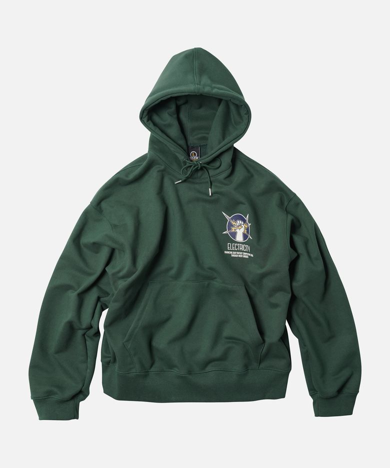 ELECTRICITY M-BADGE HOODY _ DARK GREEN