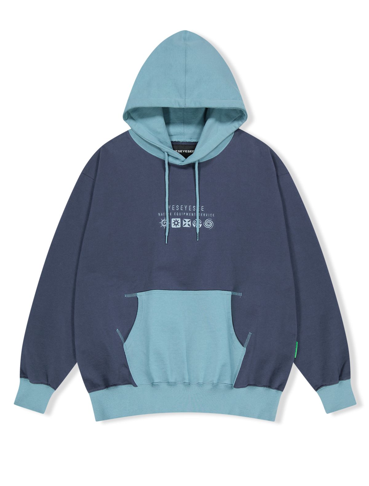 예스아이씨(YESEYESEE) Y.E.S Native Symbol Hoodie Indigo