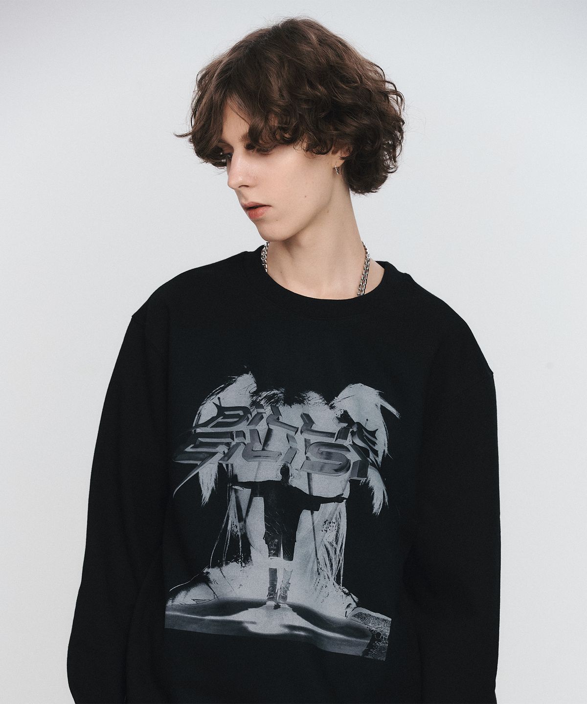 브라바도(BRAVADO) Billie Eilish Happier than ever Sweatshirt BK (BRENT2338)
