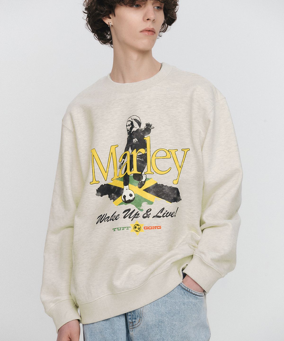 브라바도(BRAVADO) Bob Marley Wake Up & Live Sweatshirt Oat (BRENT2335)