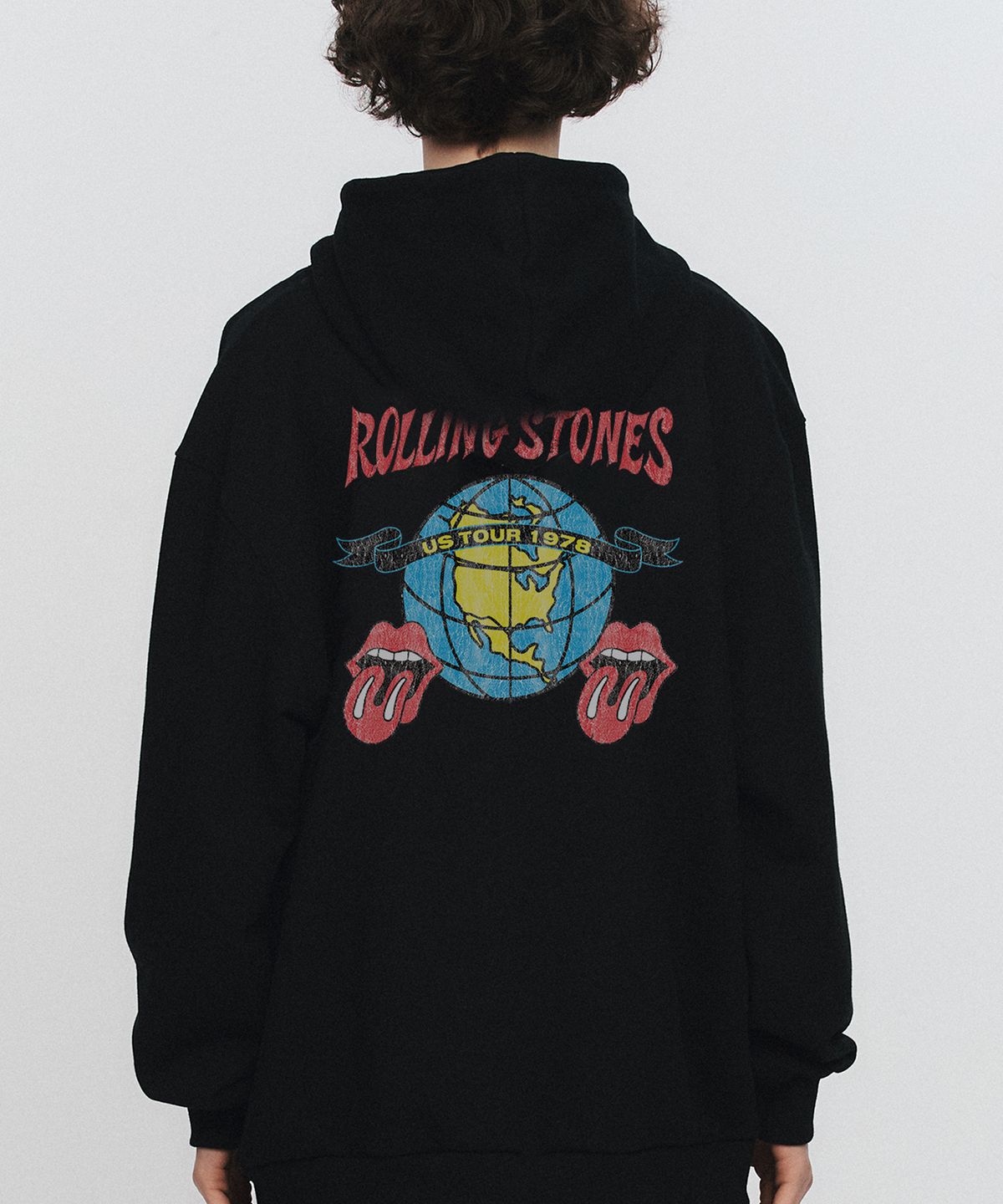 브라바도(BRAVADO) TRS US Tour 1978 Globe Tongue Hoodie BK (BRENT2331)