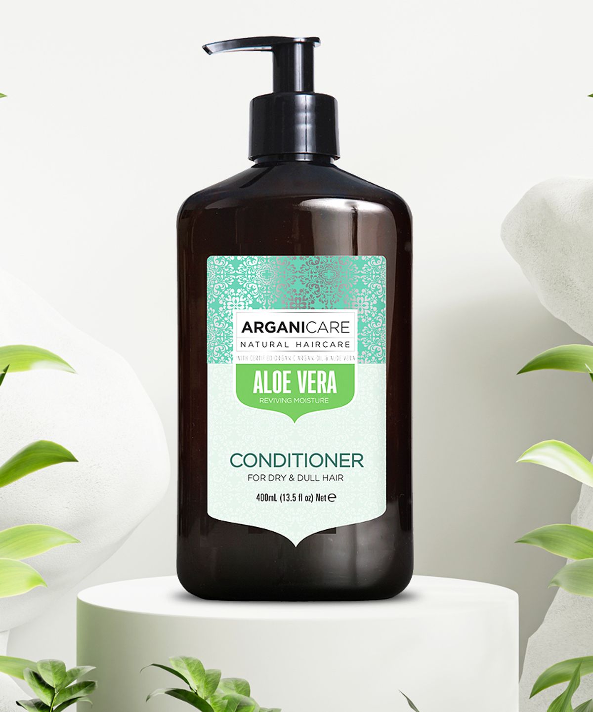 아르가니케어(ARGANICARE) 알로에베라&아르간 오일 건조모발용 헤어 컨디셔너 린스 400ml