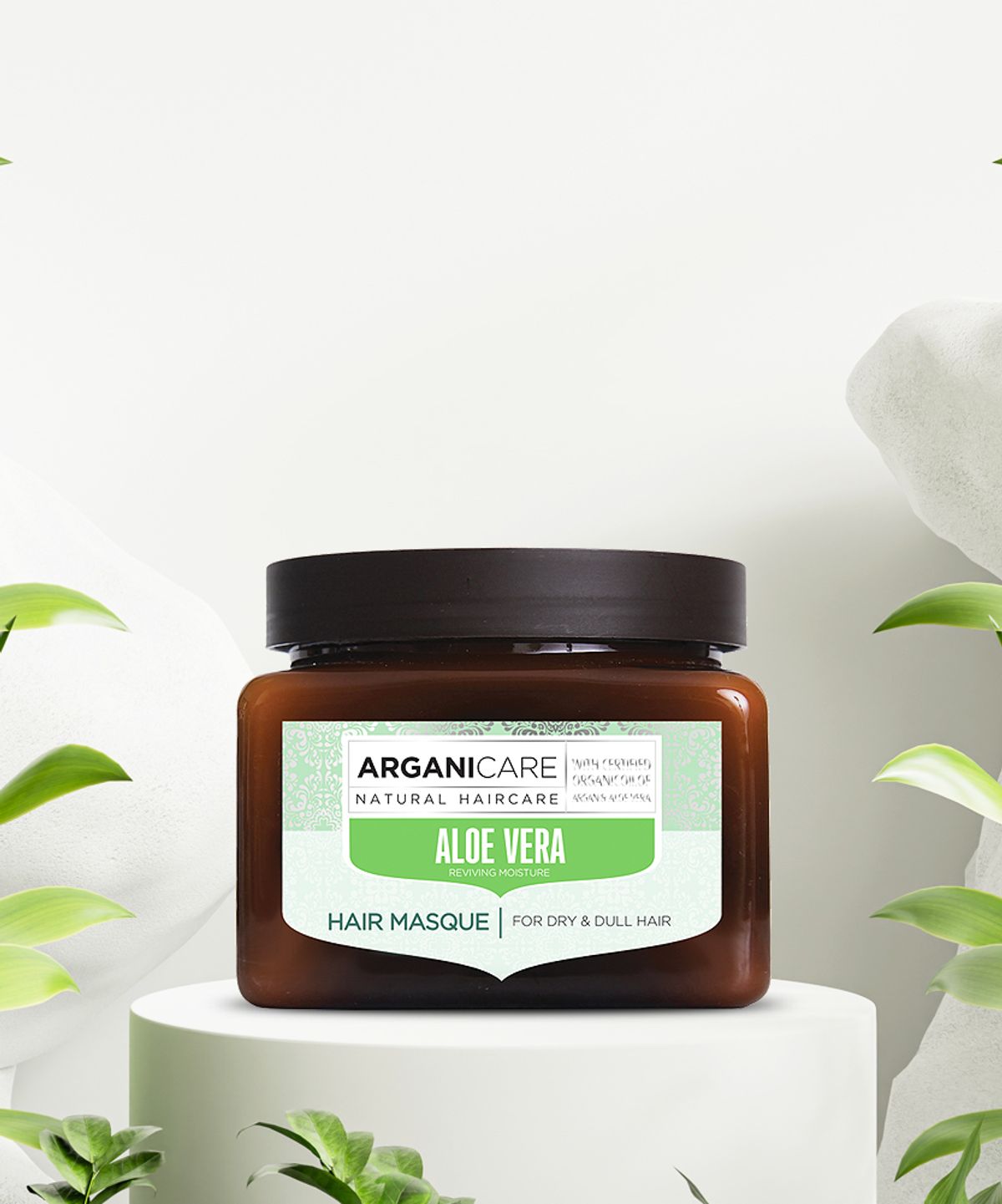아르가니케어(ARGANICARE) 알로에베라&아르간 오일 건조모발용 헤어 마스크팩 트리트먼트 500ml