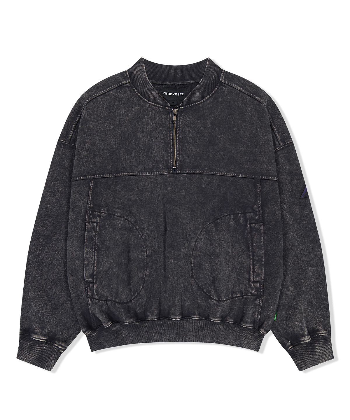 예스아이씨(YESEYESEE) Y.E.S Washing Half-zip Gun metal