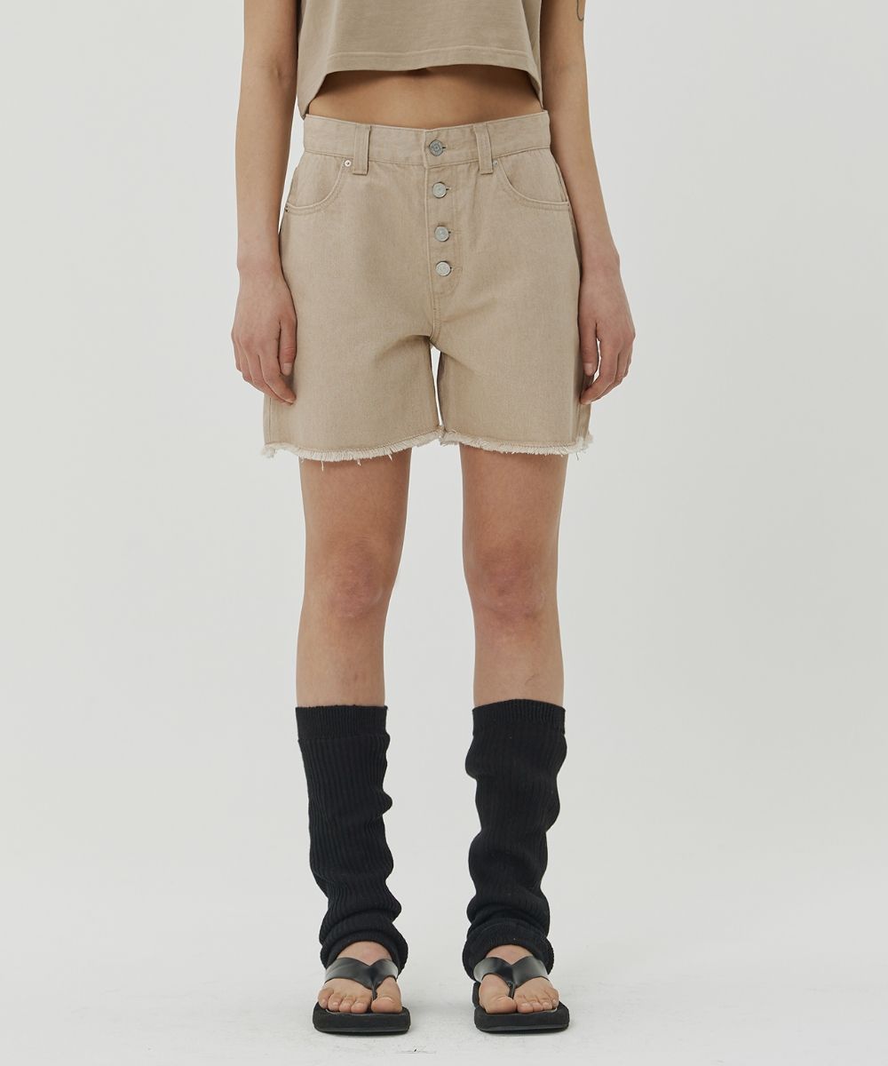 【MAISON MINED】23SS★ (W) TRIPLE MOON DENIM SHORTS MUSINSA | MAISON MINED (W) TRIPLE MOON DENIM SHORTS - BEIGE