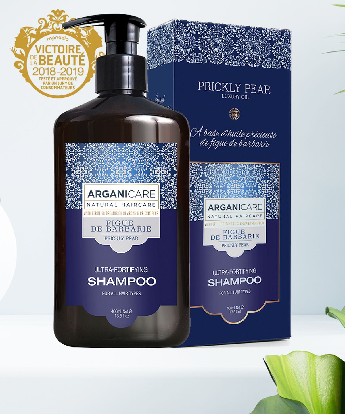 아르가니케어(ARGANICARE) 프리클리 페어&아르간 오일 백년초 샴푸 400ml