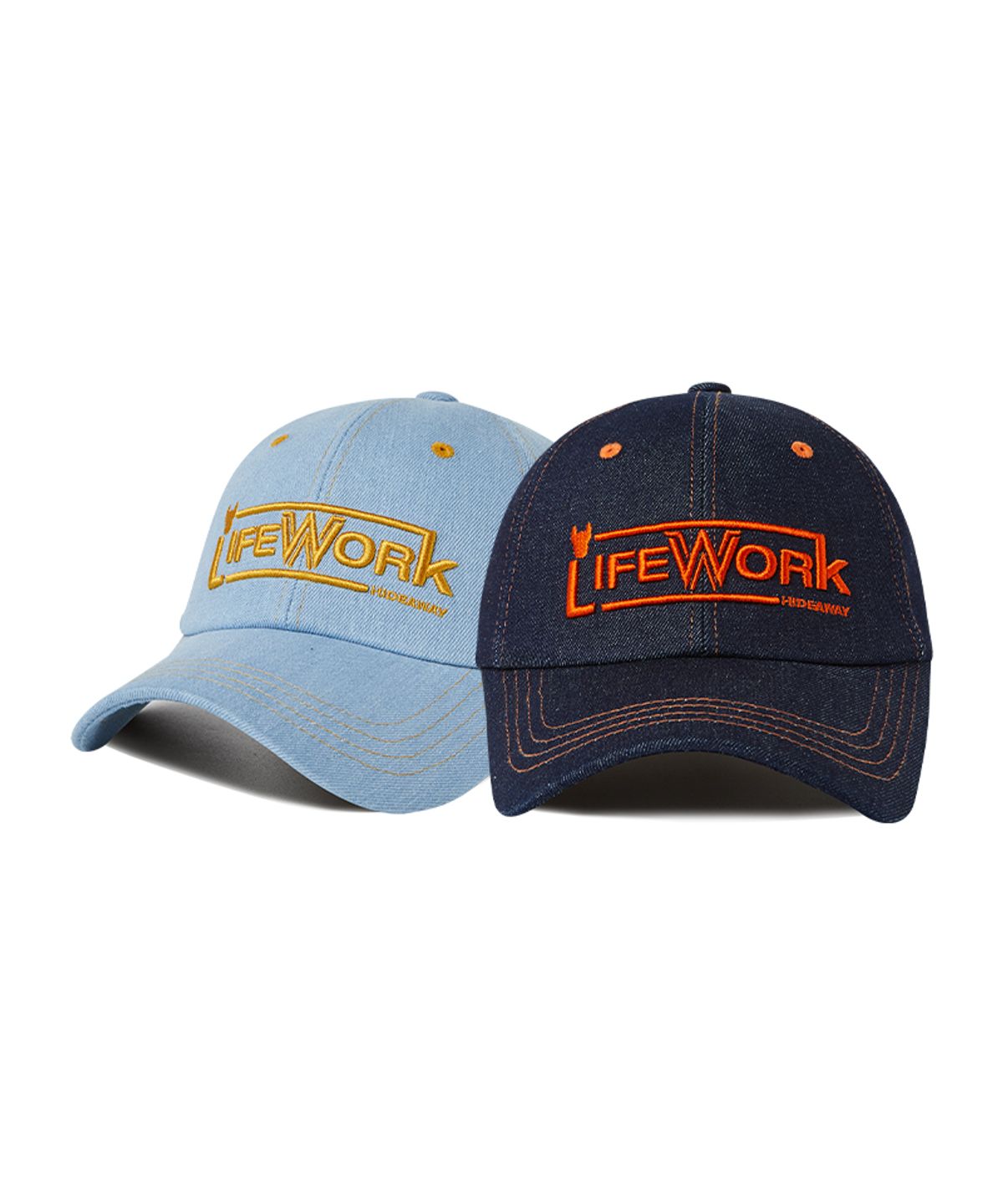 라이프워크(LIFEWORK) 스티치 데님 소프트 볼캡