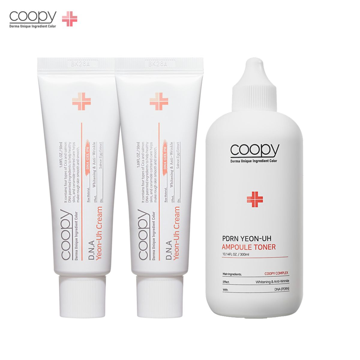 쿠피(COOPY) DNA 연어크림 50ml 2개+PDRN 연어 앰플토너 300ml 1개