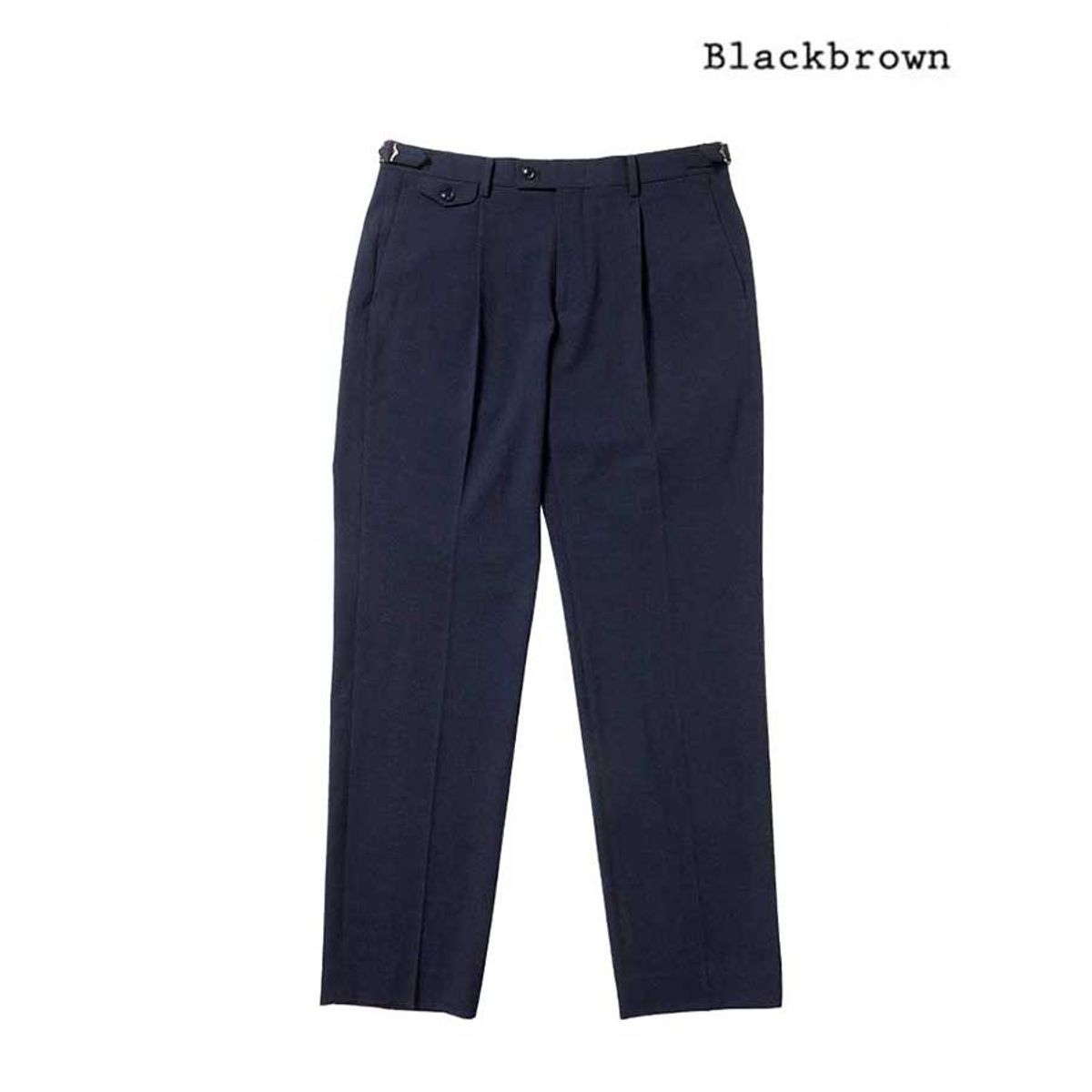 블랙브라운(BLACKBROWN) 사이드 어드저스트 원턱 시어서커 팬츠 [NAVY]