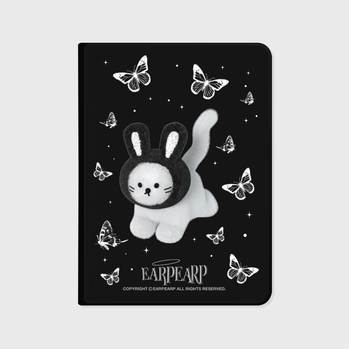 어프어프(EARPEARP) FAKE BLACK RABBIT CHICHI-BLACK(아이패드-커버)