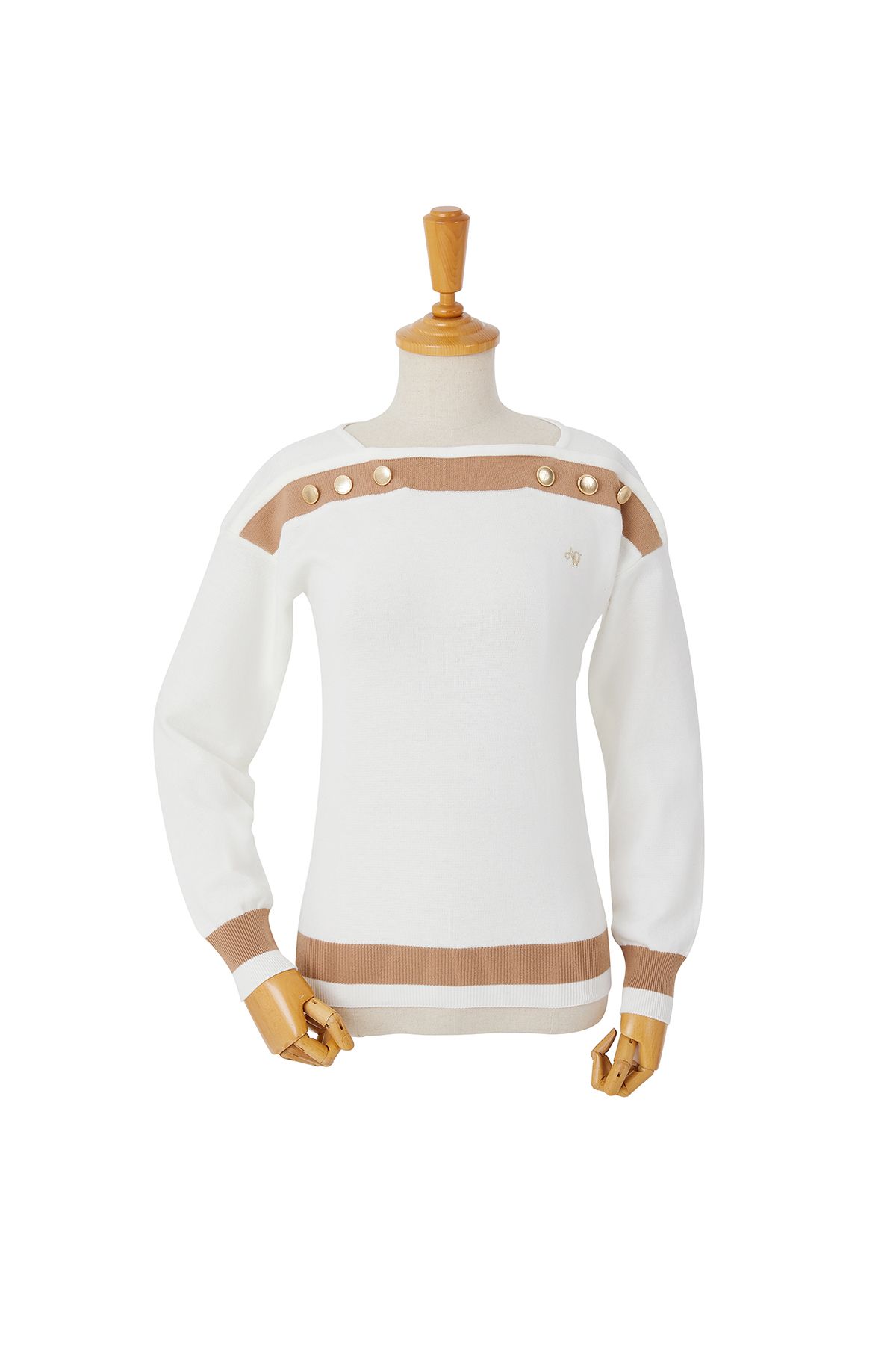 에이오더블유(AOW) MARINE BOAT-NECK KNIT