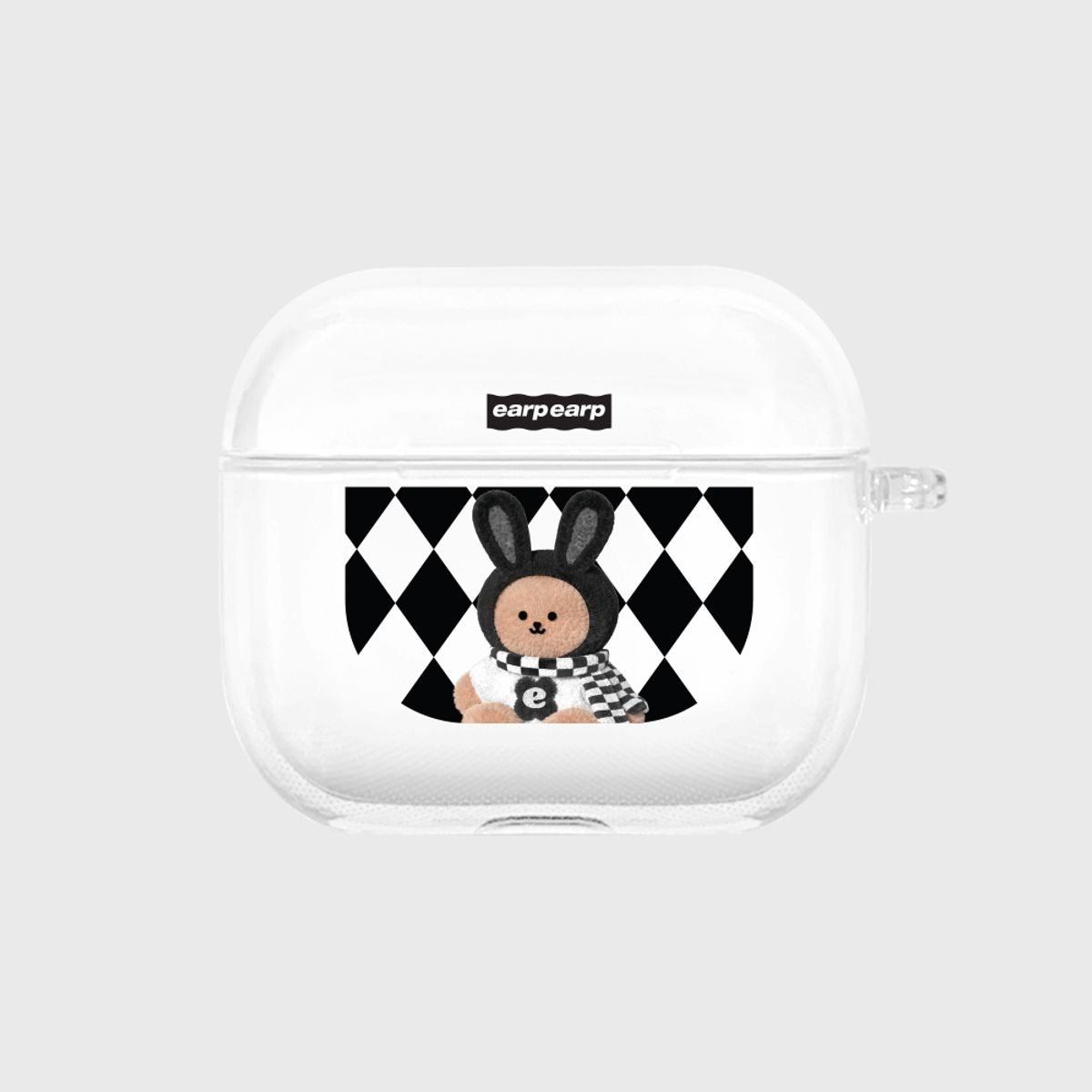 어프어프(EARPEARP) CHECKER BOARD FAKE RABBIT COVY(에어팟3-클리어하드)