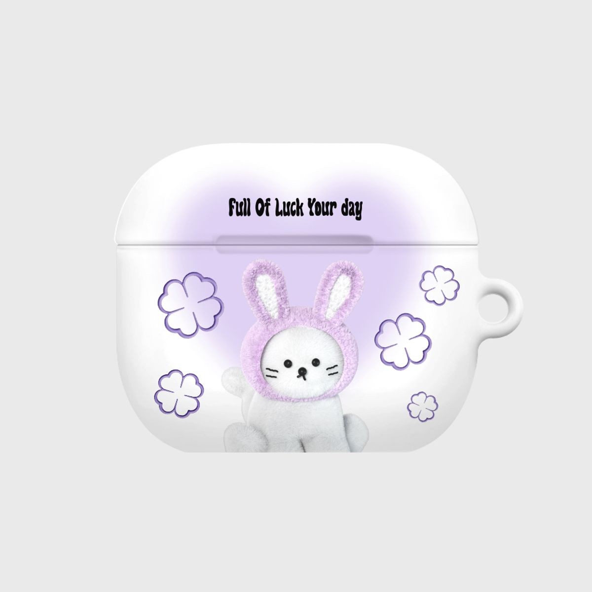 어프어프(EARPEARP) FAKE PURPLE RABBIT CHICHI-WHITE(에어팟3-하드)