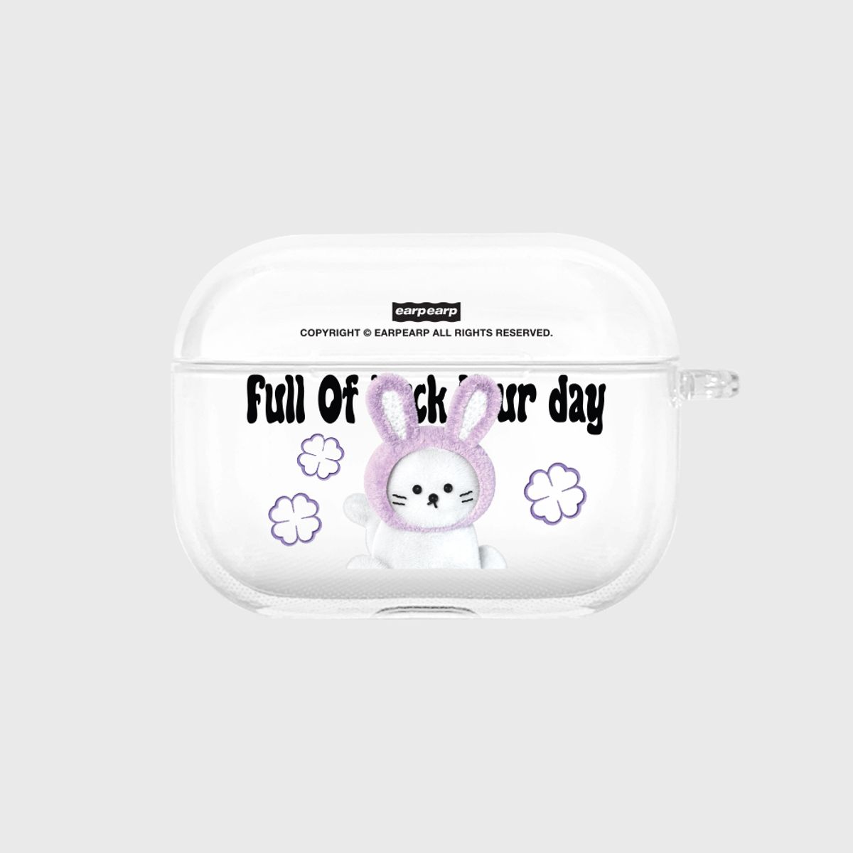 어프어프(EARPEARP) [프로3 추가]FAKE PURPLE RABBIT CHICHI(에어팟프로-클리어하드)