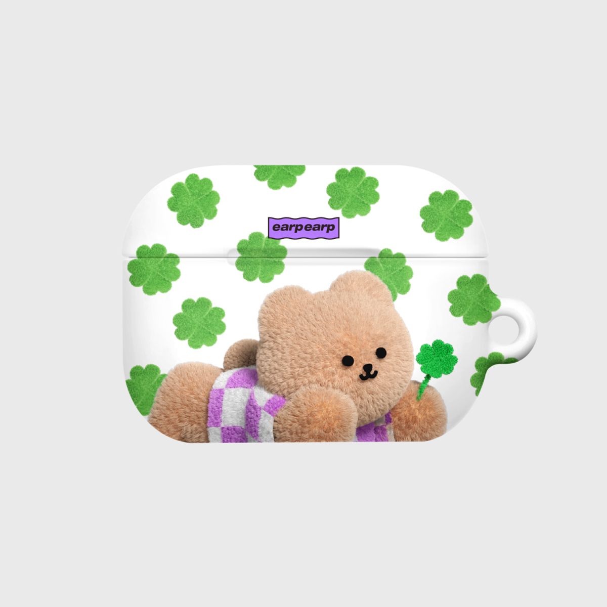 어프어프(EARPEARP) [프로3 추가]FOUR LEAF CLOVER COVY-WHITE(에어팟프로-하드)