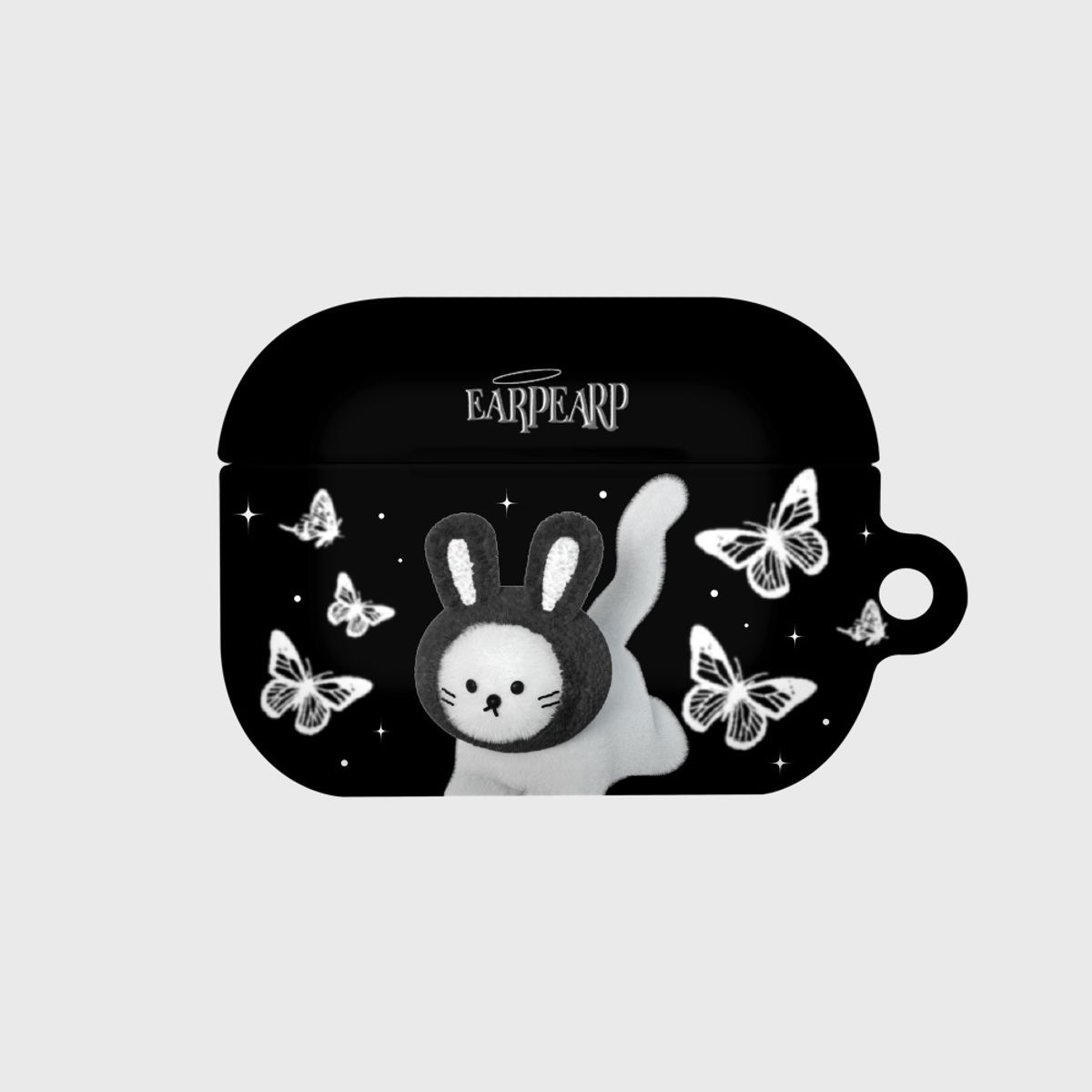 어프어프(EARPEARP) [프로3 추가]FAKE BLACK RABBIT CHICHI-BLACK(에어팟프로-하드)